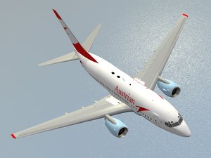 b 737-600 austrian airlines 3d model