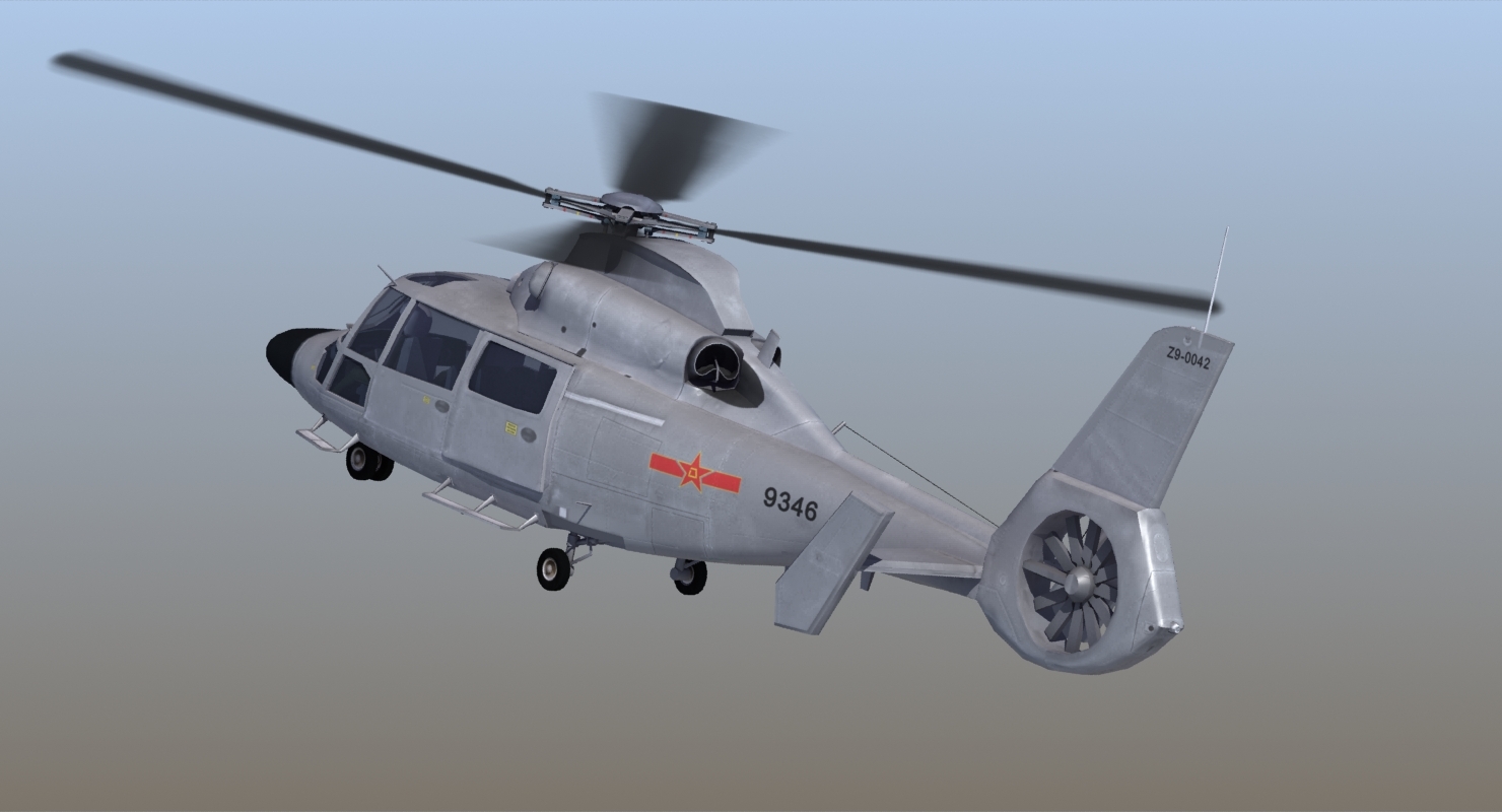 3d model z-9c haitun helicopter