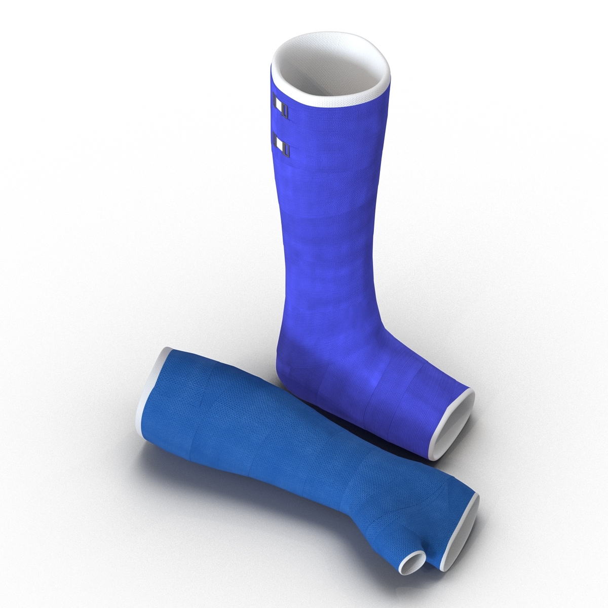 3d model blue fiberglass cast arm