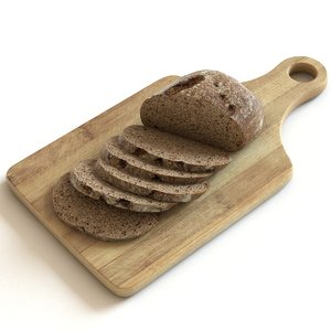 3d bread food model