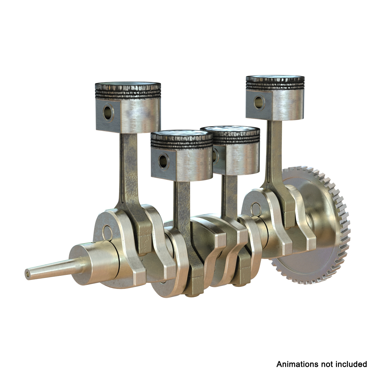 engine piston crankshaft rigged max