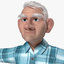 3d model tom old man cartoon animation