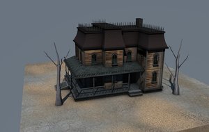 3d haunted house model