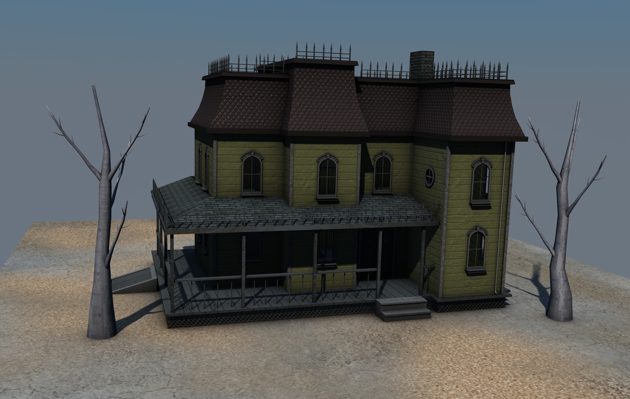 3d haunted house model