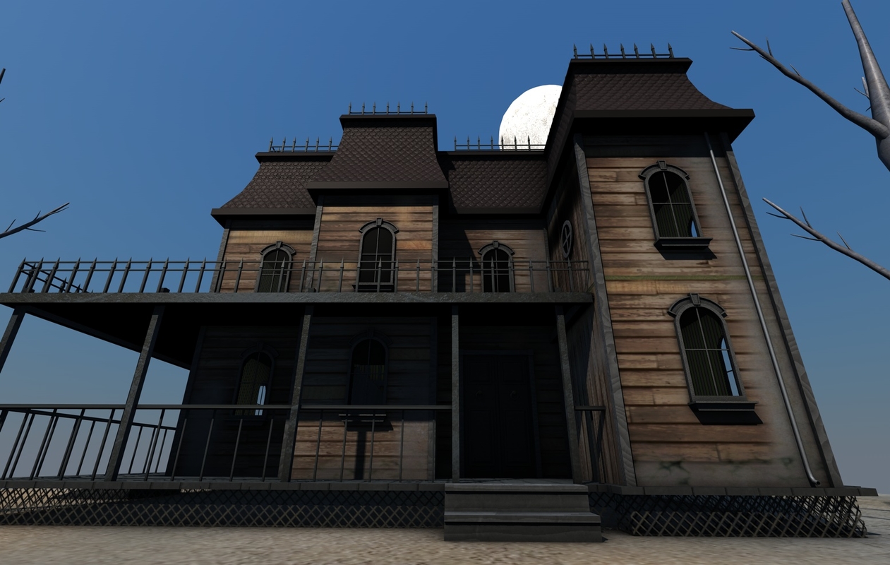 3d haunted house model