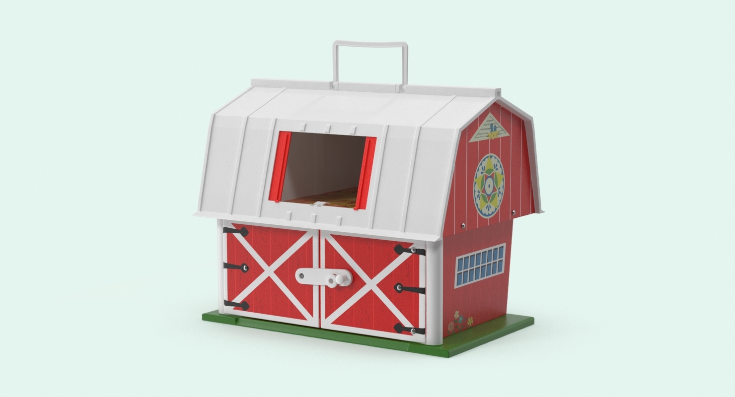 Vintage Fisher Price Barn 3d Model