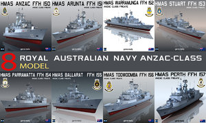 royal australian navy anzac 3d model