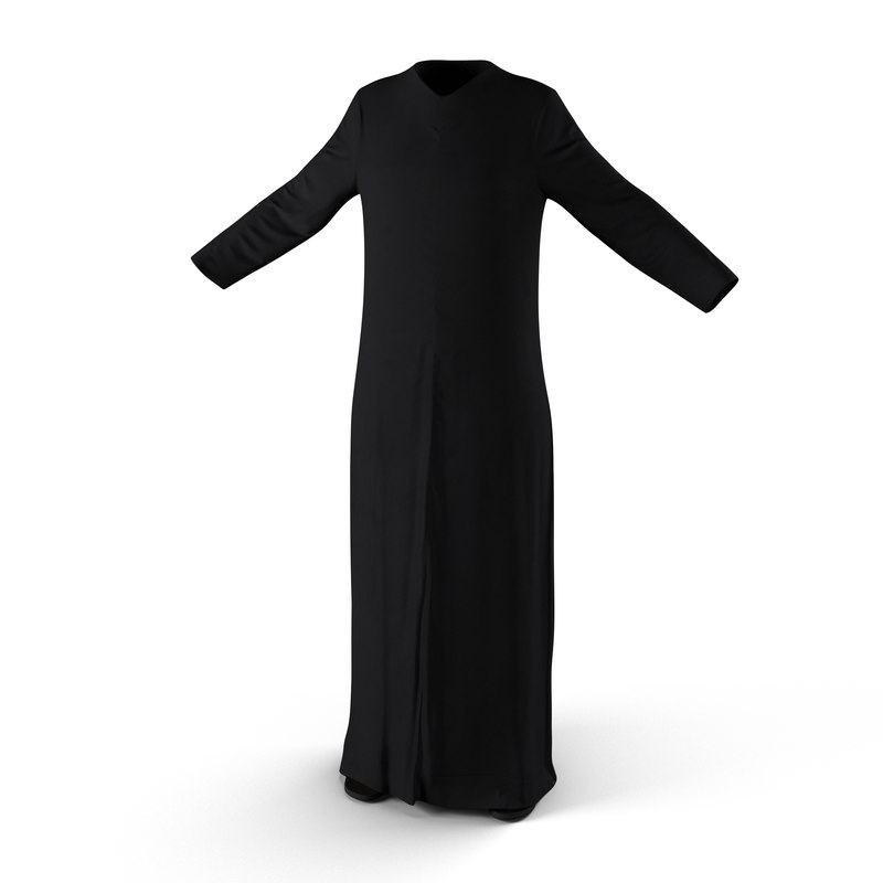 traditional arab ladies dress 3d model
