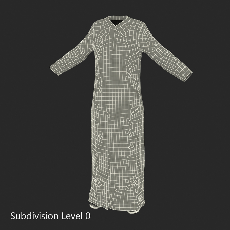 traditional arab ladies dress 3d model