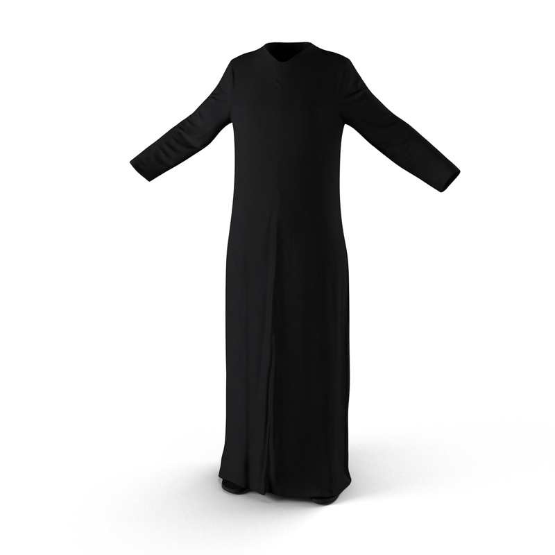 traditional arab ladies dress 3d model