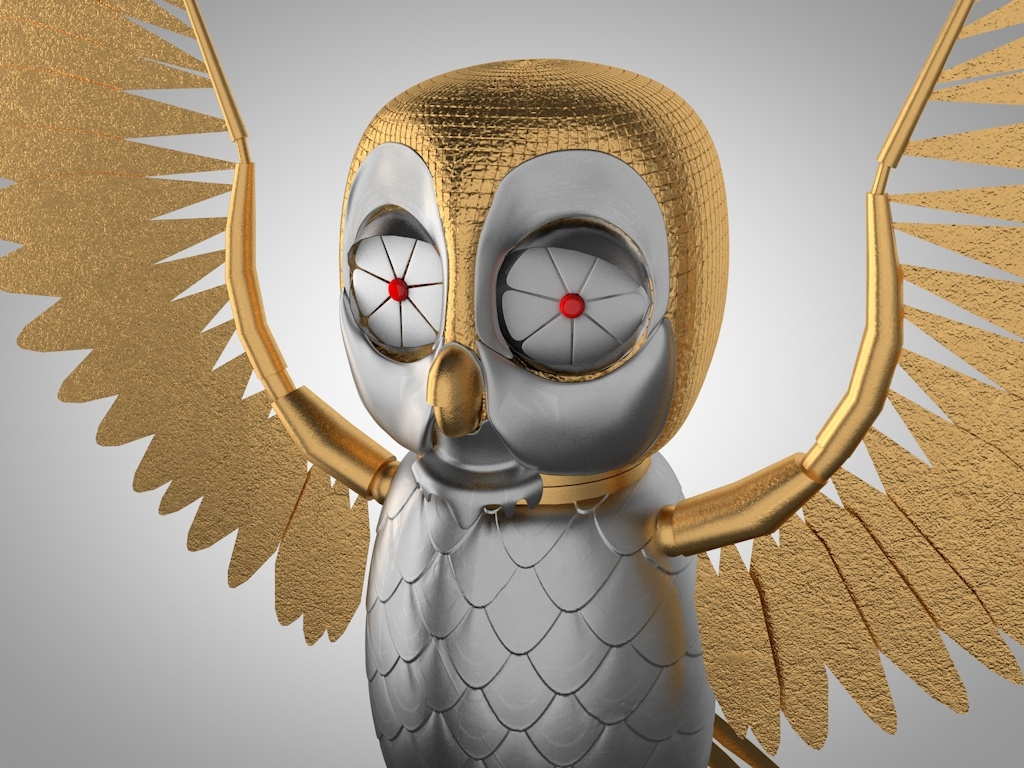 3d model robotic owl