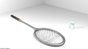 badminton sport equipment 3ds