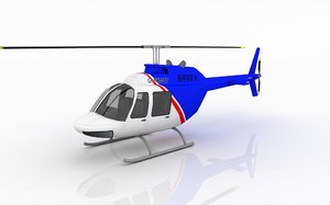 3d model helicopter bell 206