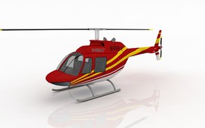 helicopter bell 206 3d max