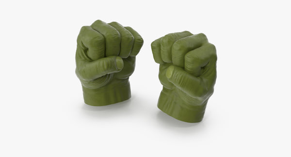 hulk hands opened closed 3d max