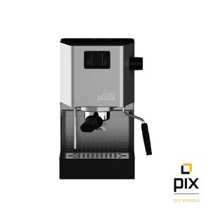 3d realistic gaggia classic coffee machine model