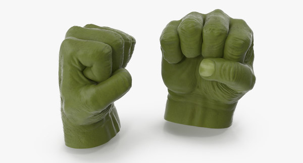 Hulk Hands Opened Closed 3d Max