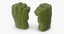 3d model of hulk hands