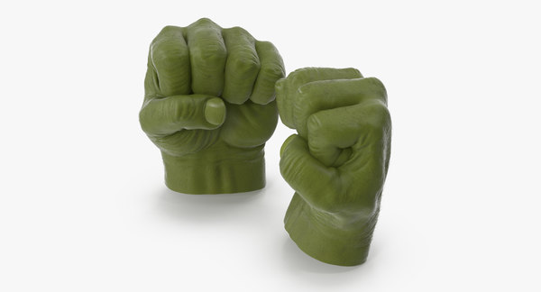 hulk hands opened closed 3d max