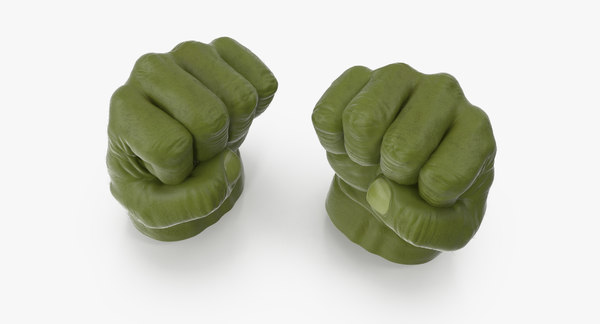 hulk hands opened closed 3d max