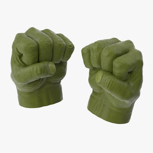 3d model of hulk hands