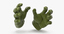 3d model hulk hands open
