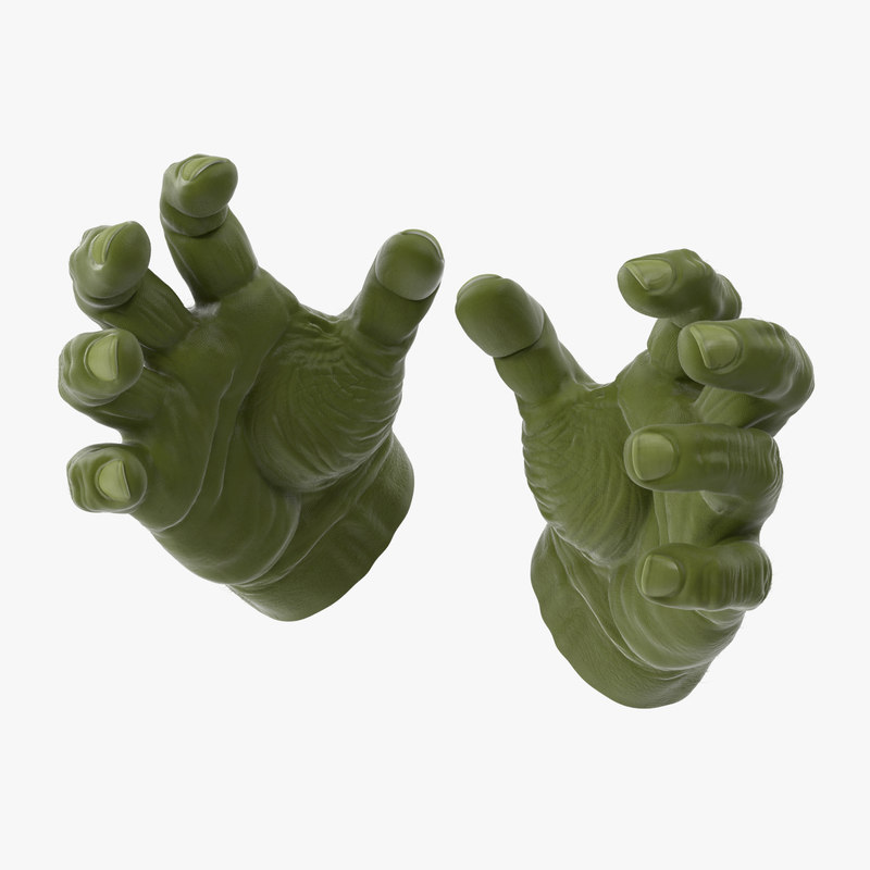 D Model Hulk Hands Open