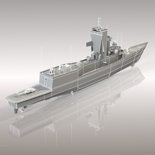 hmas canberra royal australian 3d model