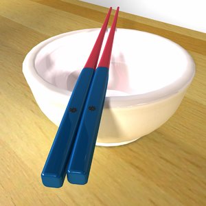 3d model korean chopstick