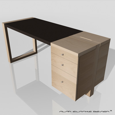 C4d Simple Office Desk