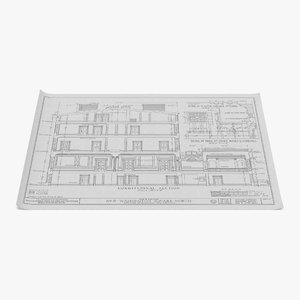 house blueprints 3 3d model
