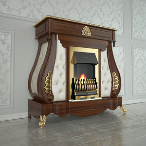 fireplaces gold 3d model