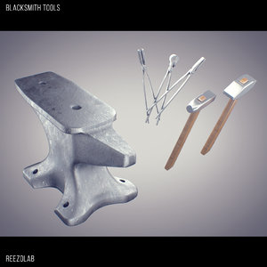 3d model blacksmith tools