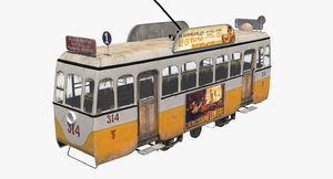3d model old tram seville s