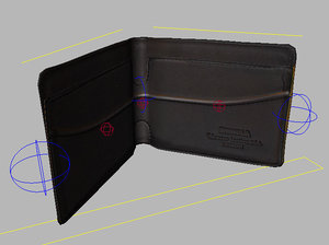 3d rigged wallet model