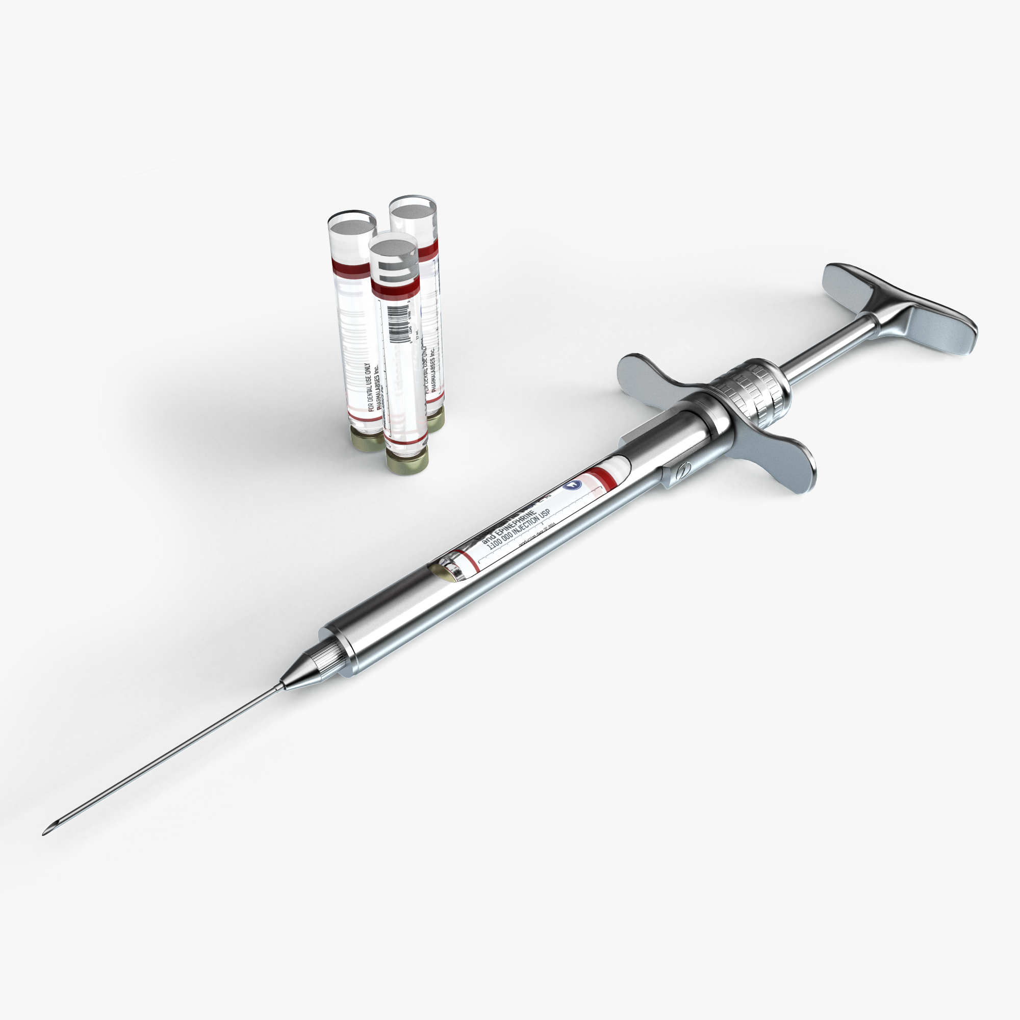 dental syringe 3d model