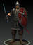 armored medieval warrior obj