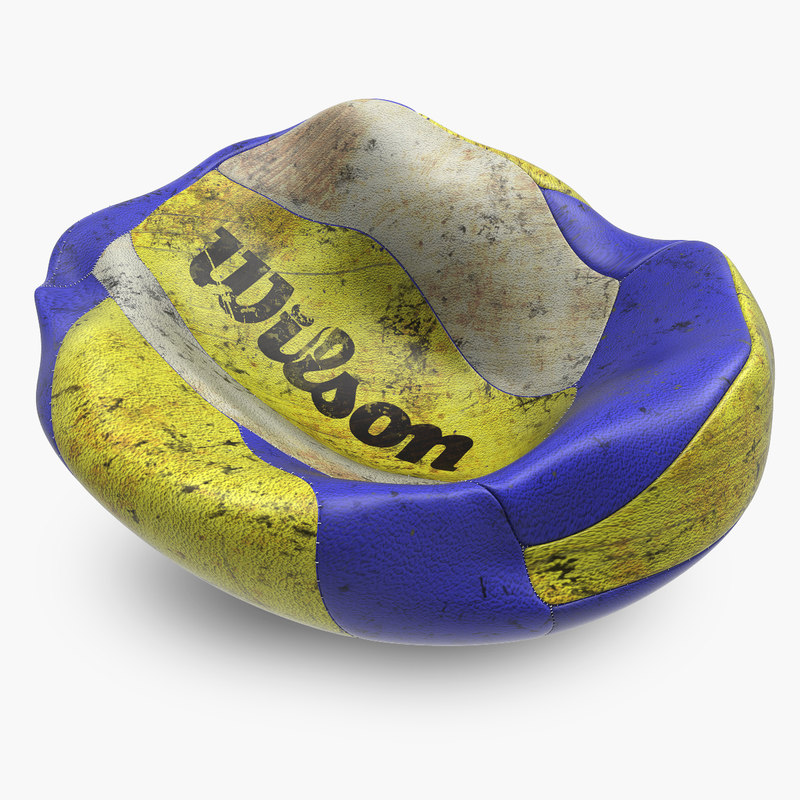deflated volleyball balloon 3d model