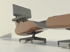 Eames Lounge Chair and Ottoman Revit 2016 RFA Family BIM Model