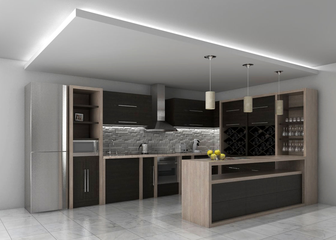 simple 3d kitchen design