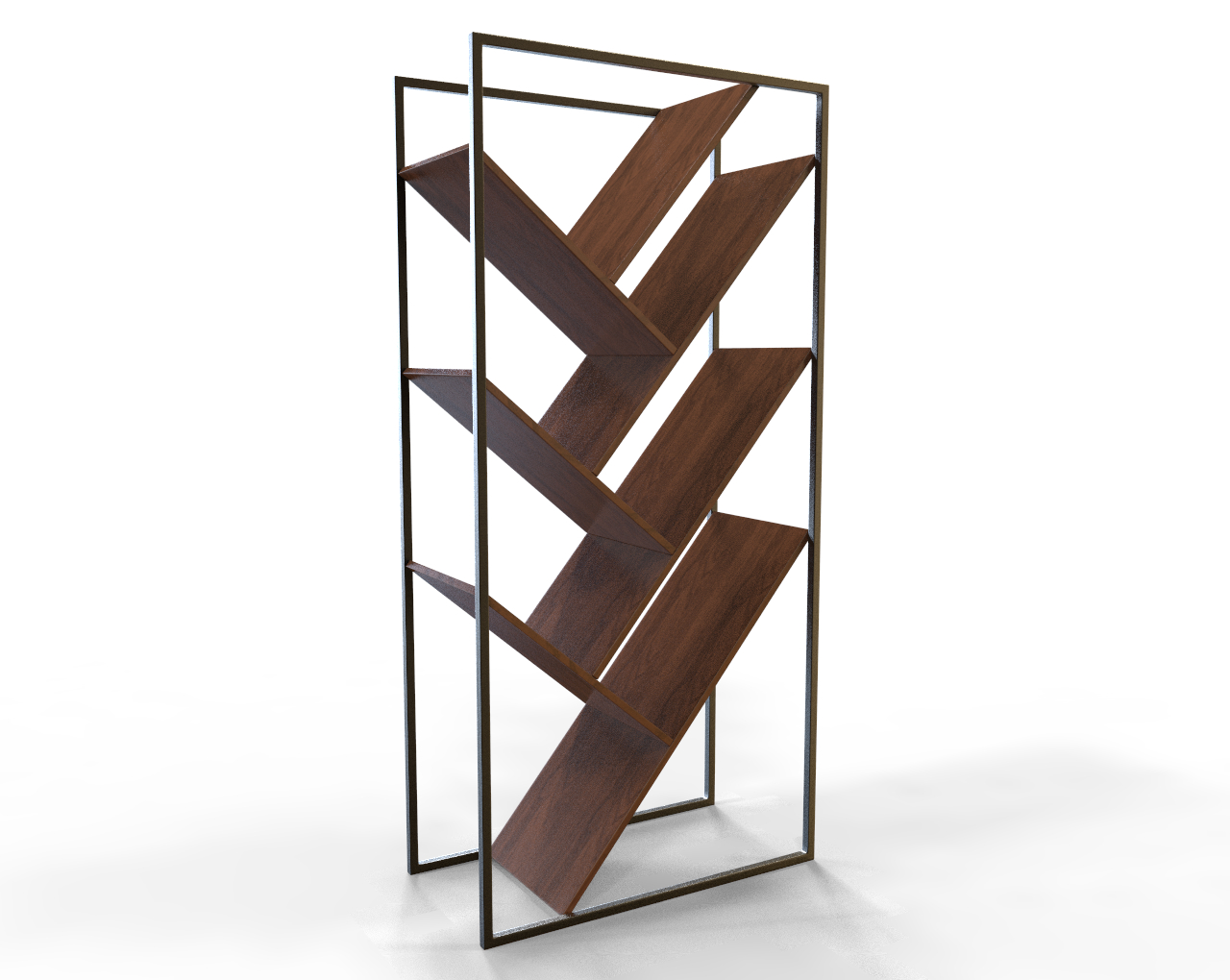 slanted bookshelf obj