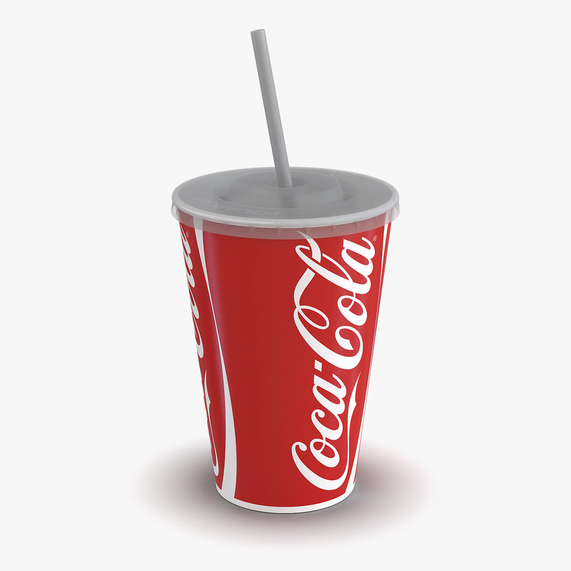 drink cup coca cola 3d model