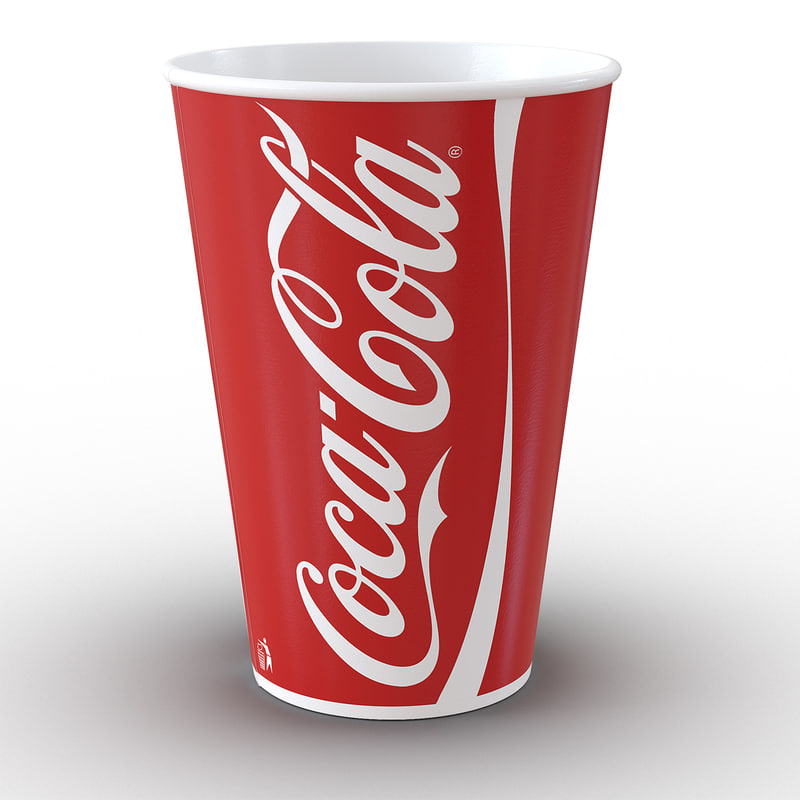 3d drink cup coca cola