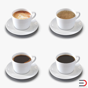 coffee cups 3d model