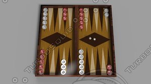 backgammon 3dbackgammon obj