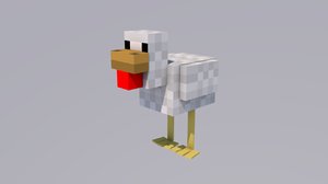 3d rigged chicken