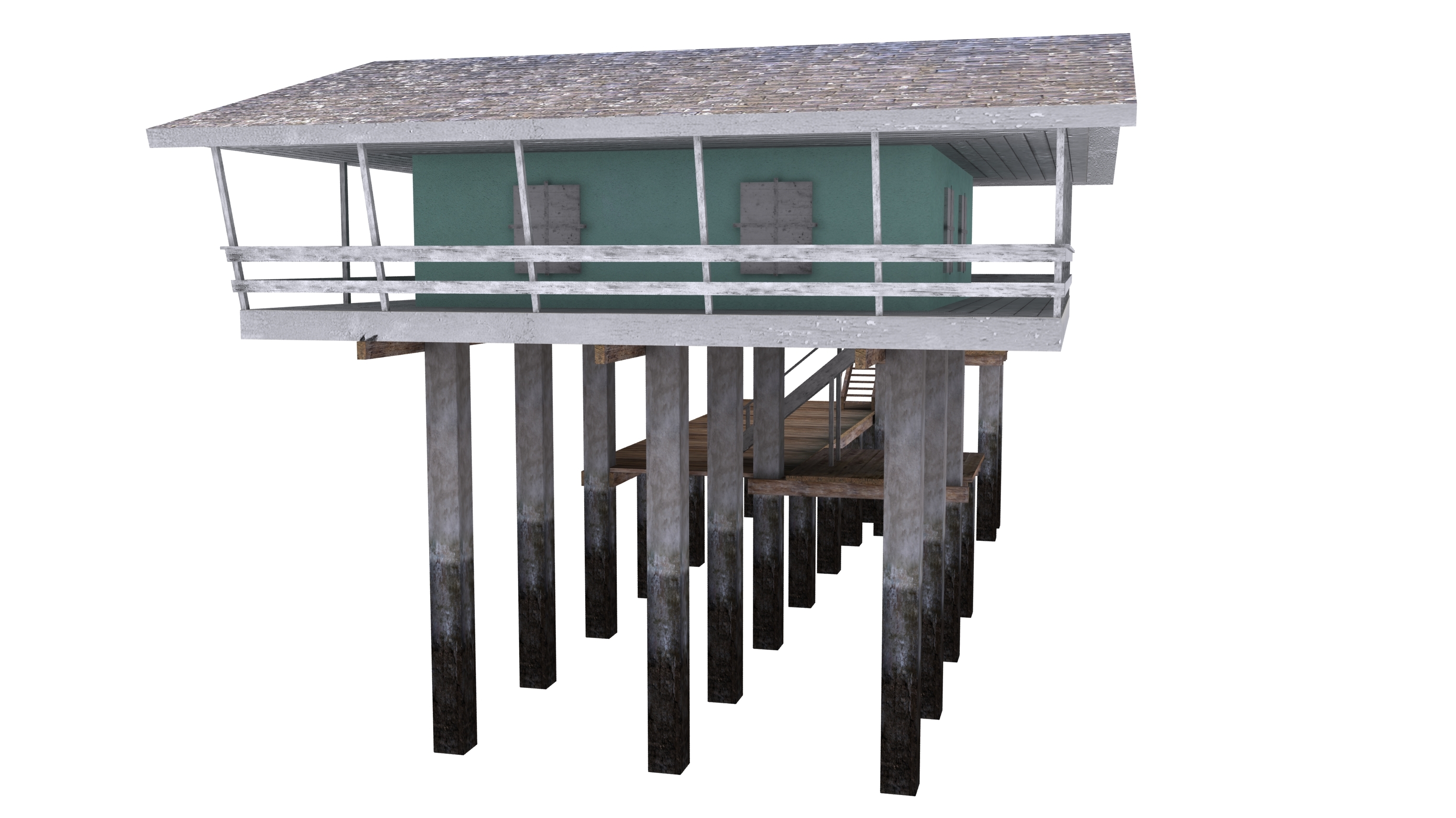 house stilts 3d model