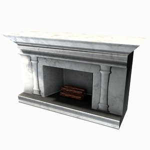 3d model fireplace