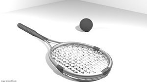 3d model squash sport equipment