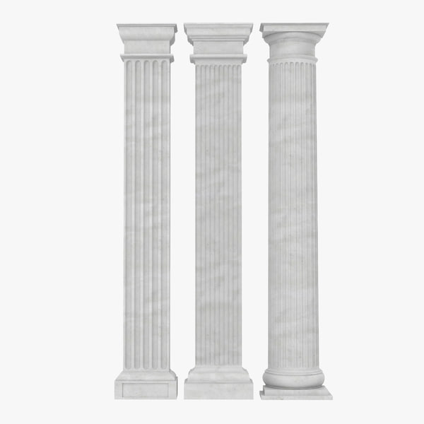3ds pilasters doric greco roman